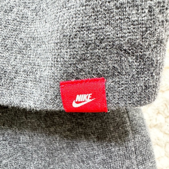 Vintage Y2K Nike Big Swoosh Spell Out Logo Gray Hoodie  Red Tag Diagonal Large - Picture 3 of 16
